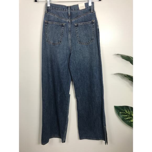 New Moussy Knee Slit Loose Straight Jeans - Picture 6 of 12
